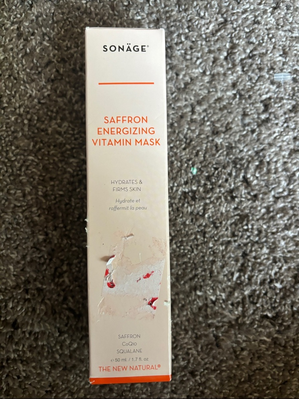 Sonâge Saffron Energizing Vitamin Mask — Cream with Orange Accents